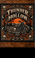 Thunder in the Hollow 2026 Official Rally Bandana 🏍️🎃⚡